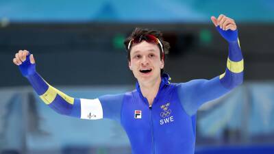 Winter Olympics - Nils van der Poel wins 5,000m speed skating gold and sets new record at Beijing 2022