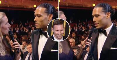 Lionel Messi - Cristiano Ronaldo - Virgil Van-Dijk - Fabio Cannavaro - Ruud Gullit - Virgil van Dijk's interview after Lionel Messi won 2019 Ballon d'Or was sheer class - givemesport.com - Liverpool