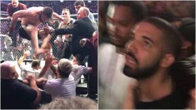 Khabib vs Conor McGregor: Drake's face when UFC legend hurdled the cage will always be gold