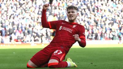 Jurgen Klopp - Harvey Elliott - Andy Robertson - Takumi Minamino - Luis Díaz - Day to remember for Luis Diaz and Harvey Elliott as Liverpool ease past Cardiff in FA Cup - thenationalnews.com -  Norwich - Liverpool