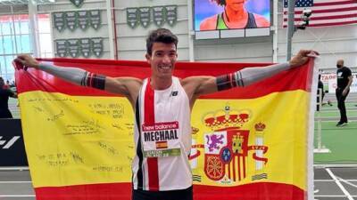 Histórico Mechaal: récord de Europa de 3.000 en pista cubierta - en.as.com - county El Paso