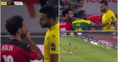 AFCON: Sadio Mane sees penalty saved after Mohamed Salah has words with Gabaski