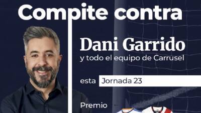 ¡Esta jornada 23 llévate la camiseta de tu equipo demostrando que sabes más que Dani Garrido y Biwenger!