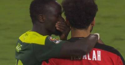 Sadio Mane in heartwarming moment with Mo Salah after Senegal beat Egypt in AFCON final