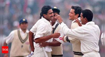 Shane Warne - Anil Kumble - On this day in 1999: Anil Kumble became second bowler to take all ten wickets in Test innings - timesofindia.indiatimes.com - Australia - India - Sri Lanka - Pakistan -  Delhi