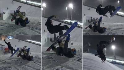 Extreme sports: Crazy video shows snowboarder using another rider as a ramp to perform backflip - givemesport.com - Usa - Beijing