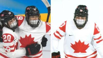 Brianne Jenner - Sarah Fillier - Marie Philip Poulin - Winter Olympics: Ice hockey players wear face masks during bizarre Beijing 2022 match - givemesport.com - Russia - Canada - Beijing