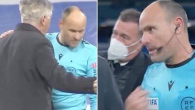 Dani Alves - El cruce Ancelotti-Mateu: la discusión, las palabras de Mateu y el mensaje final de Carletto - en.as.com - Madrid