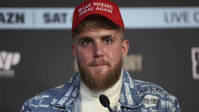 YouTuber Jake Paul sports Trump-inspired hat as he promotes historic women's boxing match
