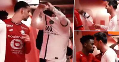 Messi surprises former Man Utd youngster Angel Gomes with shirt swap request after PSG beat Lille 5-1