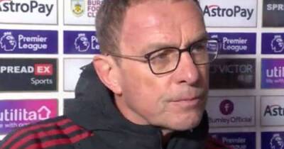 Ralf Rangnick slams Man Utd players for playing "tiki taka football" vs Burnley