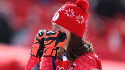 Petra Vlhova wins first ever Olympic gold after big rival Mikaela Shiffrin crashes in first run at Winter Olympics