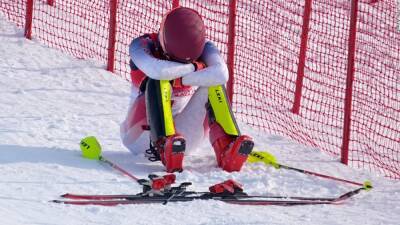 Mikaela Shiffrin: 'A really big let down,' says US skier after she crashes out for the second time at Beijing 2022