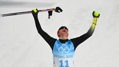 Winter Olympics 2022 - Vinzenz Geiger wins gold in Nordic combined normal hill after thrilling sprint finish