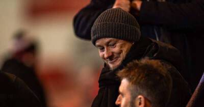 Ole Gunnar Solskjaer and Michael Carrick watch Kieran McKenna's Ipswich in action