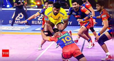 PKL: Raiders shine as UP Yoddha beat Tamil Thalaivas, Gujarat outwit Titans - timesofindia.indiatimes.com