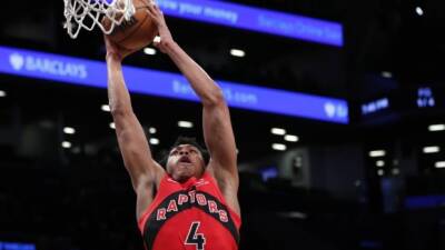 Barnes makes first 11 shots, Raptors romp past Nets in Brooklyn