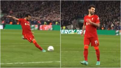 Mohamed Salah's brutal reaction to sending Kepa the wrong way in Carabao Cup shootout