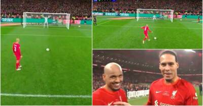 'No respect!' - Virgil van Dijk's reaction after watching Fabinho's Carabao Cup final penalty v Chelsea