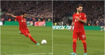 Mohamed Salah laughing after sending Kepa the wrong way with penalty was simply brutal