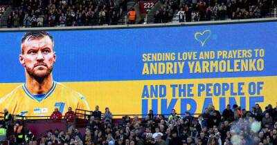 West Ham star Andriy Yarmolenko joins Ukrainian footballers in plea for support amid Russian invasion