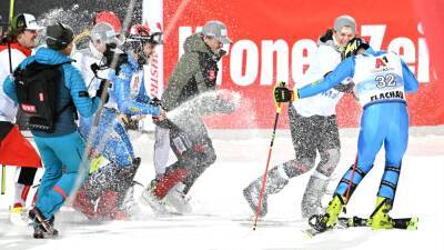 Atle Lie McGrath takes win in Flachau as Dave Ryding's World Cup hopes are dashed by a DNF