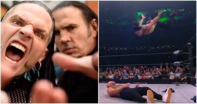 Jon Moxley - Bryan Danielson - Chris Jericho - Adam Page - Adam Cole - AEW Dynamite Results: The Hardy Boyz reunite as Jeff Hardy debuts. - givemesport.com -  Kingston -  Santana