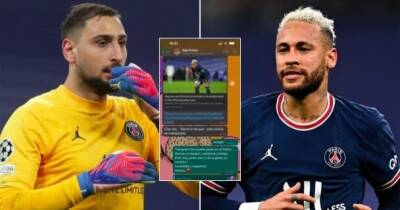 Neymar shares private WhatsApp messages with Gianluigi Donnarumma after Real Madrid loss