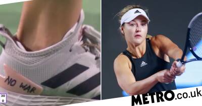 Russian tennis star Anna Kalinskaya sports ‘no war’ attire during Indian Wells match