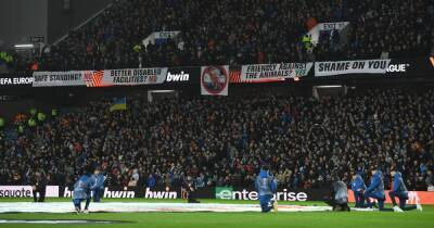 Star Belgrade - Stewart Robertson - Stewart Robertson called out by Rangers fans as banner blasts Celtic friendly with pointed comparison - dailyrecord.co.uk - Qatar - Serbia - Australia -  Belgrade