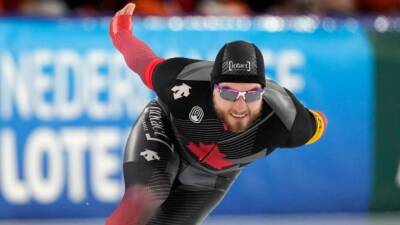 Laurent Dubreuil 2nd in 500 at speed skating finals, can clinch season title on Sunday