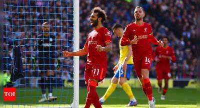 EPL: Liverpool sink Brighton to move within three points of Man City