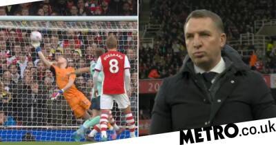 Brendan Rodgers says Arsenal’s Aaron Ramsdale is the best English goalkeeper after Leicester City defeat