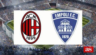 Ante Rebic - Rafael Leao - Davide Calabria - Olivier Giroud - Alessandro Florenzi - Sandro Tonali - Milan 1-0 Empoli: resultado, resumen y goles - en.as.com