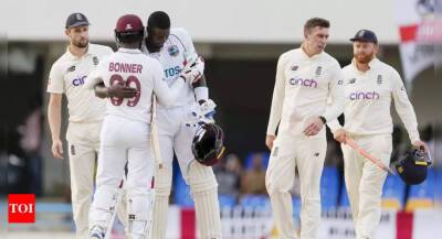 Joe Root - Mark Wood - Dan Lawrence - John Campbell - Jermaine Blackwood - West Indies vs England: West Indies, England first Test ends in tame draw - timesofindia.indiatimes.com