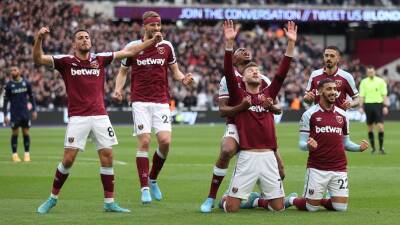 David Moyes - Jacob Ramsey - Pablo Fornals - Andriy Yarmolenko - Ukrainian forward Andriy Yarmolenko returns from compassionate leave to score for West Ham amid conflict back home - abc.net.au - Russia - Manchester - Ukraine -  Norwich -  Leicester