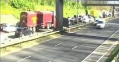 LIVE: Long delays as all traffic stopped on M56 after crash - latest updates