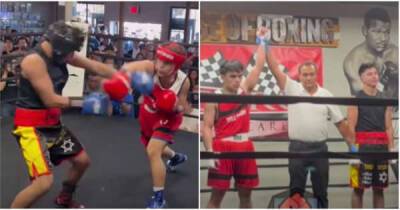 Manny Pacquiao's son showed off some impressive skill in his first fight win - msn.com - Usa - Philippines - county San Diego