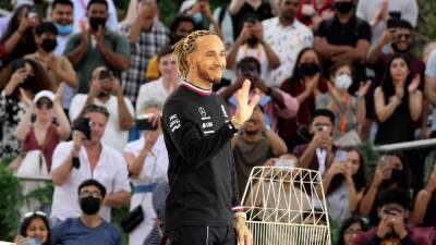 Lewis Hamilton tells Expo Dubai crowd he has come to fight for eighth title