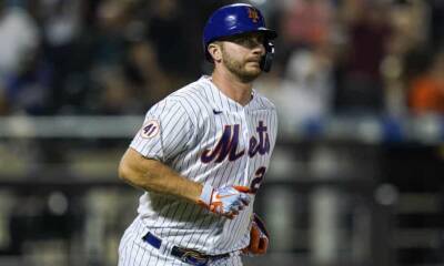 Pete Alonso - Mets’ Pete Alonso ‘thankful to be alive’ after car flips three times in crash - theguardian.com - Florida - New York