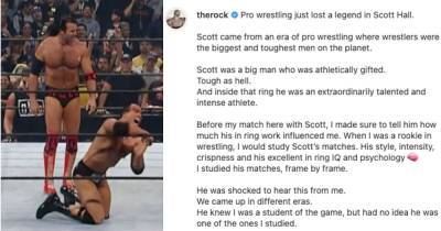 Scott Hall dies: The Rock offers touching tribute following tragic death