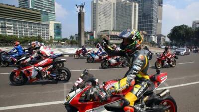 Marc Marquez - Fabio Quartararo - Francesco Bagnaia - Joko Widodo - MotoGP Convoy in Jakarta; Jokowi Scraps Plan to Ride Along - en.tempo.co - Indonesia -  Jakarta