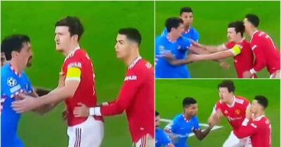 Harry Maguire almost knocking out Cristiano Ronaldo’s teeth summed up Man Utd’s second half v Atletico