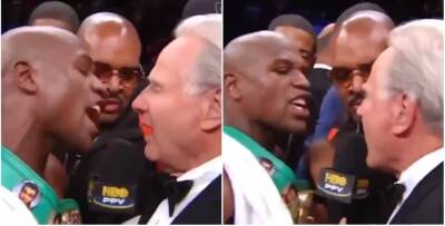 Floyd Mayweather's heated interview with Larry Merchant remembered