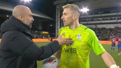 Guaita pone en un aprieto a Guardiola y acaban teniendo una charla subida de tono