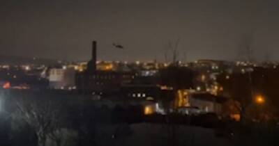Evening News - Footage shows SAS Blue Thunder helicopter circle above Bury under cover of darkness - manchestereveningnews.co.uk - Manchester - state Indiana - county Centre - county Lane
