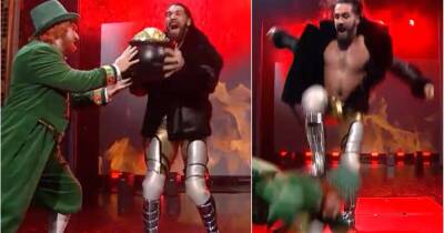 Seth Rollins stomps a Leprechaun on Jimmy Fallon’s ‘The Tonight Show’