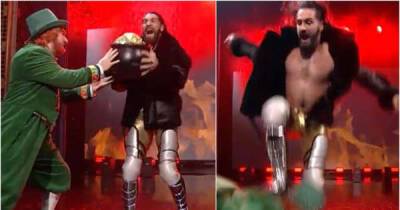 Seth Rollins stomping a leprechaun on ‘The Tonight Show’ with Jimmy Fallon is hilarious