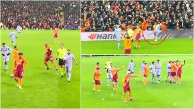 Jordi Alba: Barcelona star lost it with Galatasaray fans - kicked ball at them