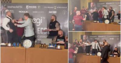 Hafthor Bjornsson absolutely lost his head at presser after Eddie Hall mentioned his mum